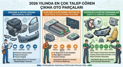 2026 Yılında En Çok Talep Gören Çıkma Oto Parçaları