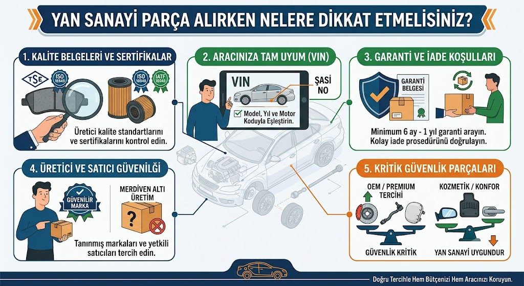 Yan Sanayi Parça Alırken Nelere Dikkat Etmelisiniz?